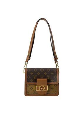 Louis Vuitton Shoulder Bag Monogram Reverse Dauphine Mini Leather